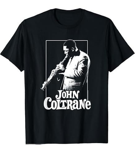Amazon.com: John Coltrane Black and White Photo T-Shirt : Clothing
